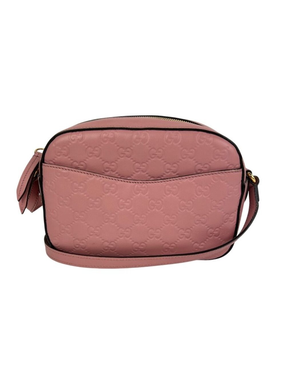 Gucci Guccissima Camera Pink Leather Crossbody Bag - Picture 1 of 15